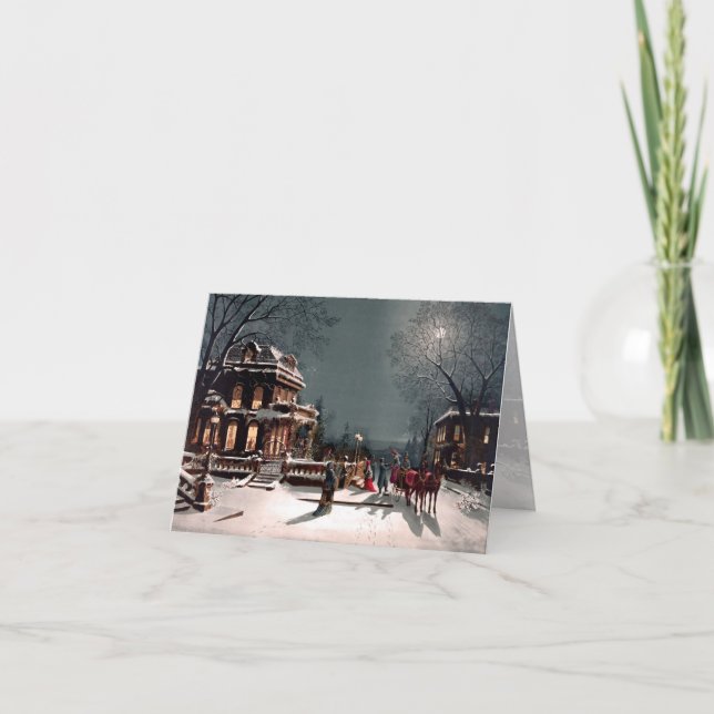Victorian Winter Thank You Card Dankeskarte (Vorderseite)
