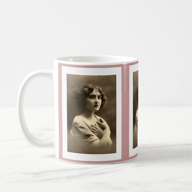 Victorian woman arms crossed kaffeetasse (Links)