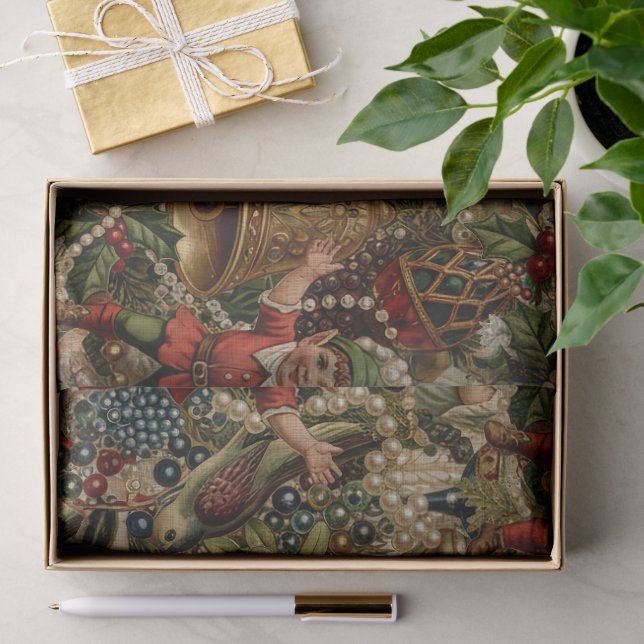 Victorian Yuletide Abundance Wrapping Paper Seidenpapier (Geschenk)