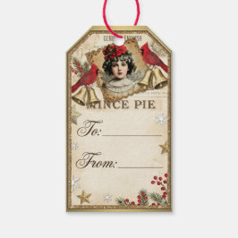 Victorian Yuletide Treasures Collage Geschenkanhänger