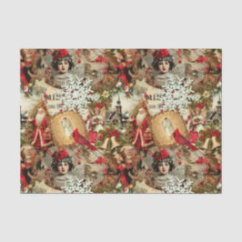 Victorian Yuletide Treasures Collage Seidenpapier