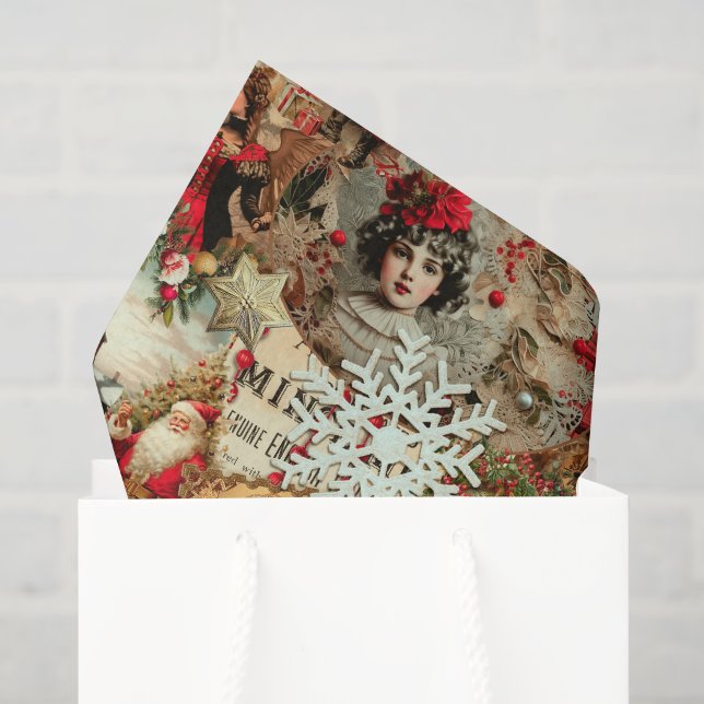 Victorian Yuletide Treasures Collage Seidenpapier (Geschenktüte)
