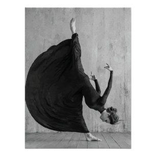 Victorianische Balletttänzerin in Bewegung Poster
