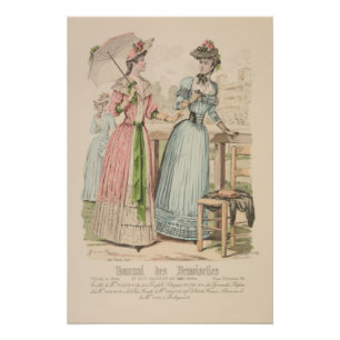 Victorianische Damen Longchamps Paris Vintage Anze Poster