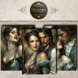 Victorianische Romantik-Kollektion Decoupage Geschenkpapier Set