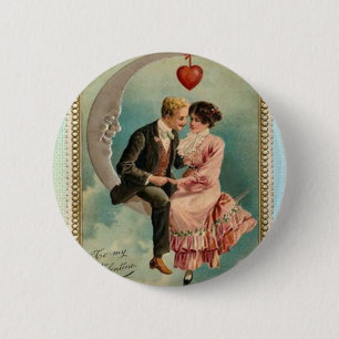 victorianische Valentinskarten Button