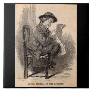 Victorianischer Druck Young America in the Country Fliese