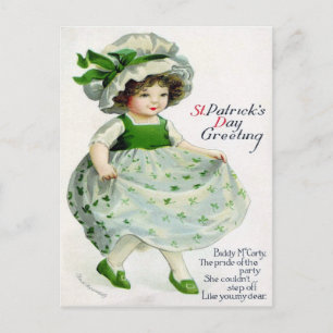 Victorianischer St. Patrick's Day Postkarte