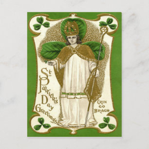 Victorianischer St. Patricks Day Postkarte