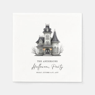 Victorianisches Spukhaus-Erwachsenen-Halloween-Par Serviette