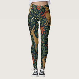 Victorianisches Weihnachts-Tier & Botanik Leggings