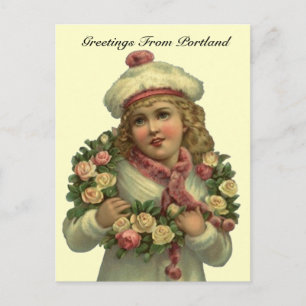 VICTORIEN vintage avec Portland ROSE OU CARTE POST