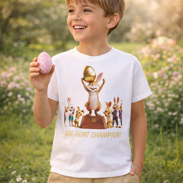 Victorious Bunny Egg Hunt Champion T-Shirt (Von Creator hochgeladen)