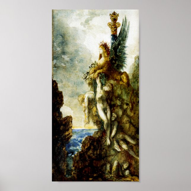 Victorious Sphinx von Gustave Moreau Poster (Vorne)