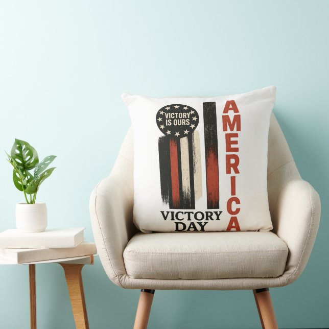 Victory Day Patriotic erschüttert USA Art Kissen (Stuhl )