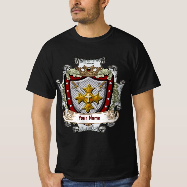 Victory Shield  Surname  t-shirt (Devant)