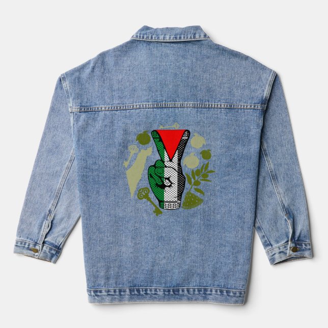 Victory Sign Hand Resistance Red Triangle Symbol (Verso)