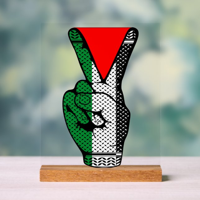 Victory Sign Hand Resistance Red Triangle Symbol (Neutre)