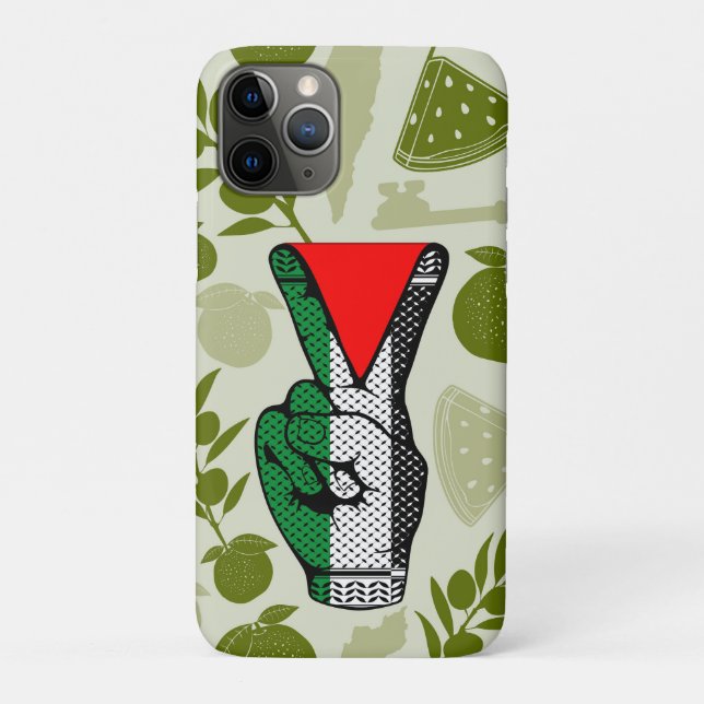 Victory Sign Hand Resistance Red Triangle Symbol Case-Mate iPhone Hülle (Rückseite)