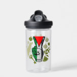 Victory Sign Hand Resistance Red Triangle Symbol Trinkflasche<br><div class="desc">Victory Sign Hand with Palestinian Resistance Red Triangle Symbol and Keffiyeh Design Pattern. Original Vector graphic Art Copyright BluedarkArt TheChameleonArt.</div>