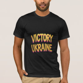 Victory Ukraine Typographie audacieuse T-shirt