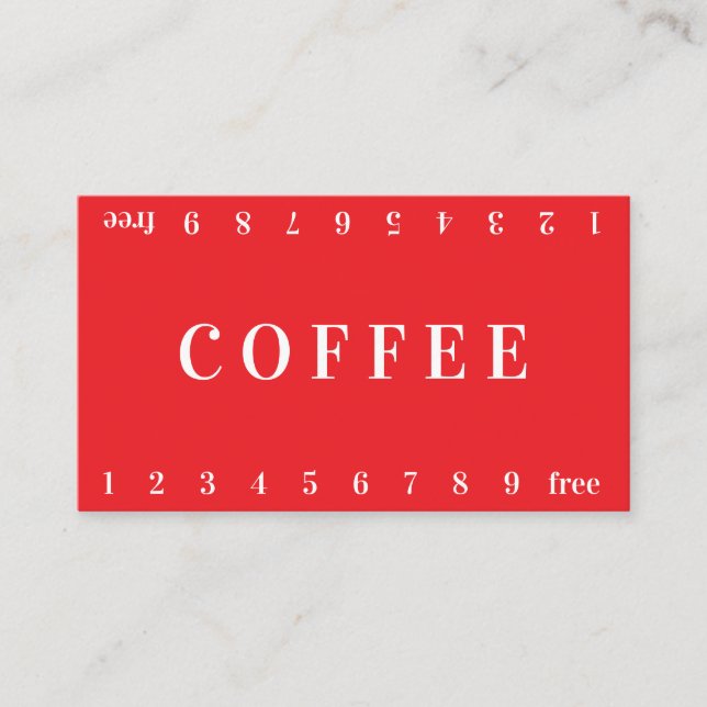 Vida Double Number Loyalty Coffee Punch-Card Treuekarte (Vorderseite)