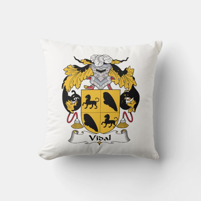 Vidal Familienwappen Kissen (Vorderseite)
