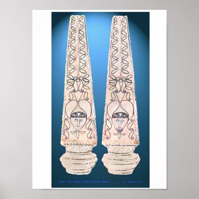 Vidar-Flammensäule Poster (Vorne)