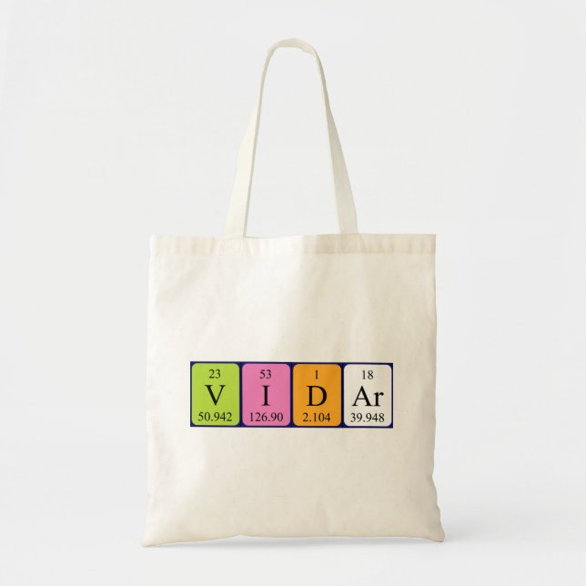 Vidar Periodischer Tabellenname Tosack Tragetasche (Vorne)