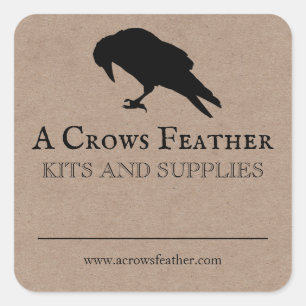 Vide Crow Spell Herb Crystal Étiquettes de produit