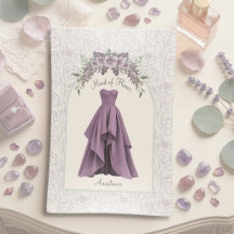 Cadeau de Demoiselle d'Honneur en Verre Mauve Pous