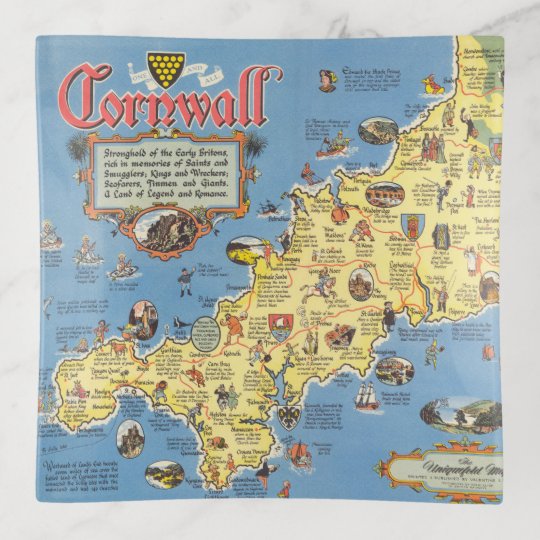 Vide Poche Carte Des Cornouailles Angleterre Zazzle Ch