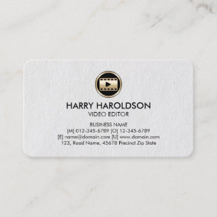 Video Clip Icon Video Editor Premium Business Card Visitenkarte