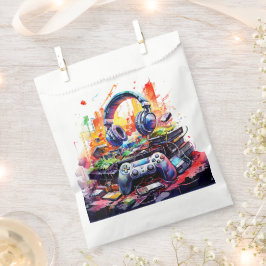 Video-Controller und Kopfhörer-Junge zum Geburtsta Geschenktütchen