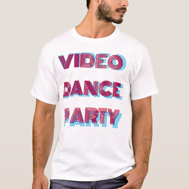 VIDEO DANCE PARTY TV Herren Basic T - Shirt (Vorderseite)