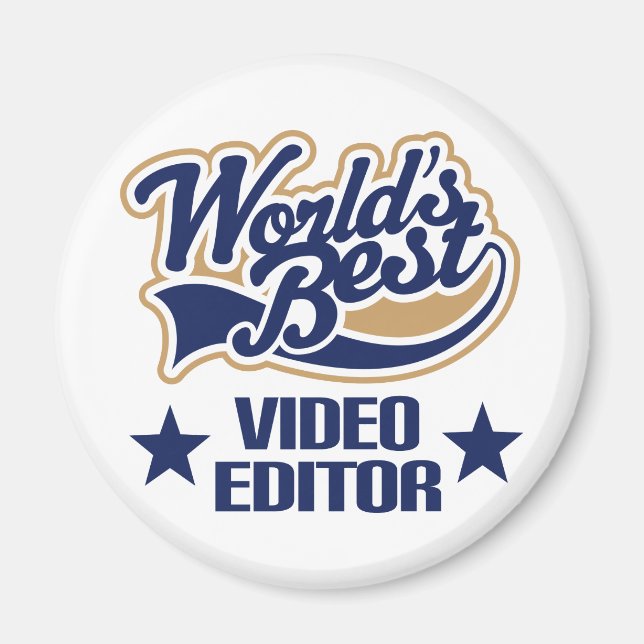 Video Editor Geschenk (Welten am besten) Magnet (Vorne)