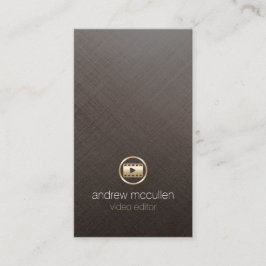 Video Editor Gold Video Clip Brushed Metal Visitenkarte