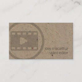 Video Editor Video Clip Icon Film Fotografie Visitenkarte