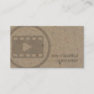 Video Editor Video Clip Icon Film Fotografie Visitenkarte