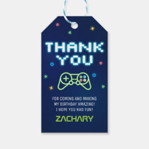 Video Game Arcade Party Vielen Dank für Ihr Intere Geschenkanhänger