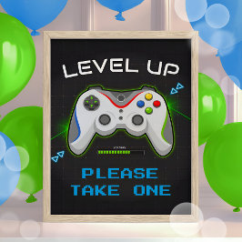 Video Game Birthday Gamer Lieblings-Signatur Poster