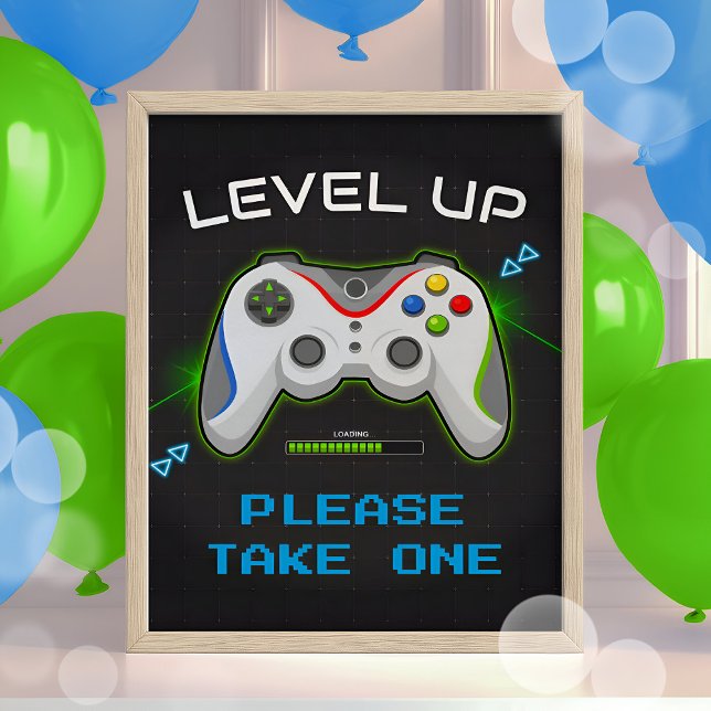 Video Game Birthday Gamer Lieblings-Signatur Poster (Von Creator hochgeladen)