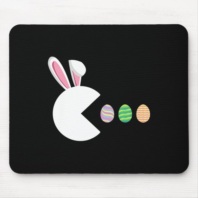 Video Game Bunny Eggs Osterspiel Kinderspielerinne Mousepad (Vorne)