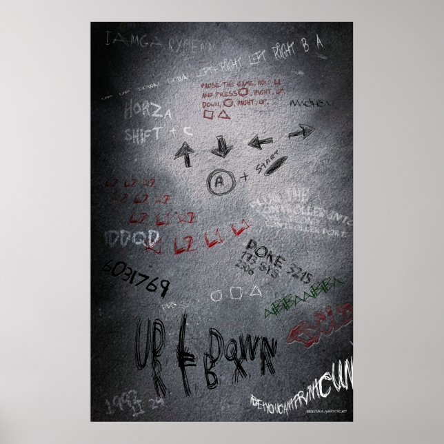 Video Game Chef Poster - Gamer Gaming Cheat Code (Vorne)