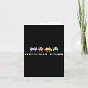 Video Game Clicated Alien Invaders Vintag Karte