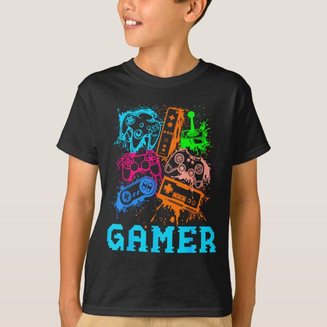 Video Game Console Controllers Clic Gamer Lover Co T-Shirt (Vorderseite)