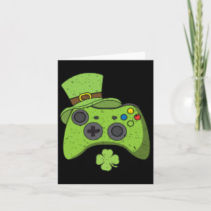 Video Game Console St Patricks Day Kids Gamers Karte