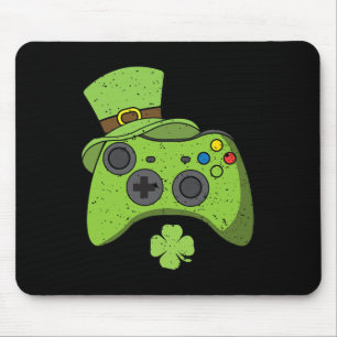 Video Game Console St Patricks Day Kids Gamers Mousepad