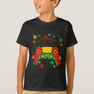 Video-Game-Controller Afro Black History Month Gam T-Shirt