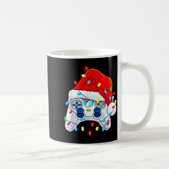 Video Game Controller Christmas Santa Hat Gamer Bo Kaffeetasse (Rechts)